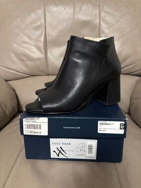 Cole Haan Anisha Open Toe Bootie Black 7 1/2